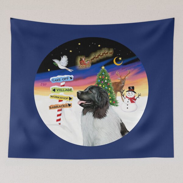 Item preview, Christmas Signs with a Newfoundland Landseer designed and sold by JeanBFitzgerald.