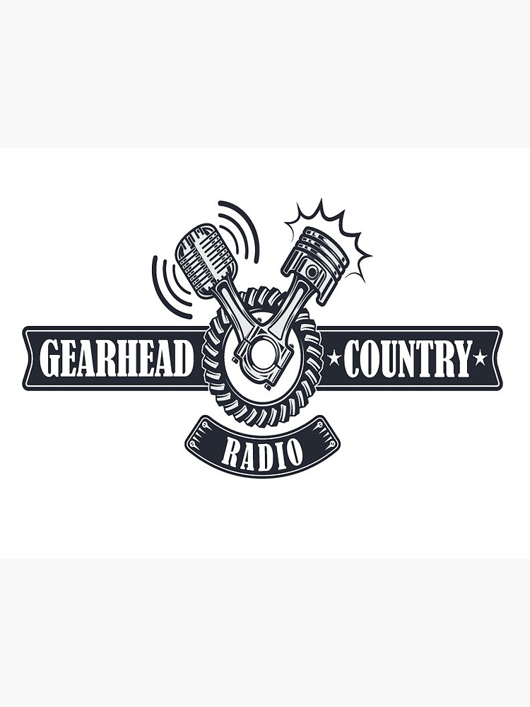 Thumbnail 3 of 3, Sticker, Gearhead Country Radio Mic and Piston designed and sold by ianrome.