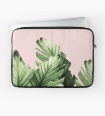 Blush Banana Leaves Dream #1 #tropical #decor #art Laptop Sleeve