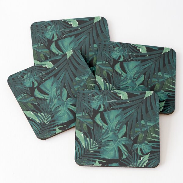 Item preview, Tropical Jungle Night Leaves Pattern #1 #tropical #decor #art designed and sold by Anita's & Bella's Art.
