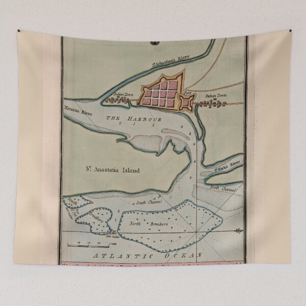 Item preview, Vintage St Augustine FL Map (1802) designed and sold by BravuraMedia.