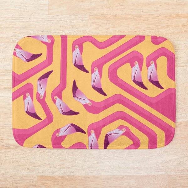 Flamingo Maze Bath Mat