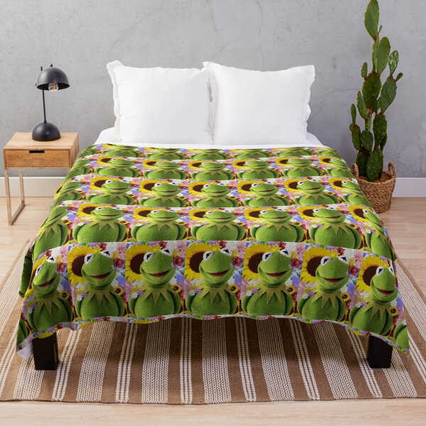 Vista previa del artículo con la obra «Kermit las flores de rana», diseñado y vendido por SockSandwich.