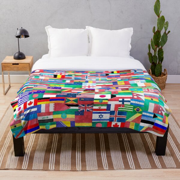 World of Flags Throw Blanket