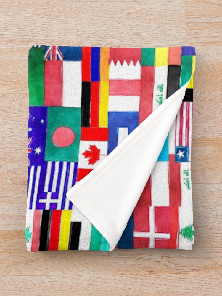 "World of Flags" Throw Blanket for Sale by tpixx Redbubble