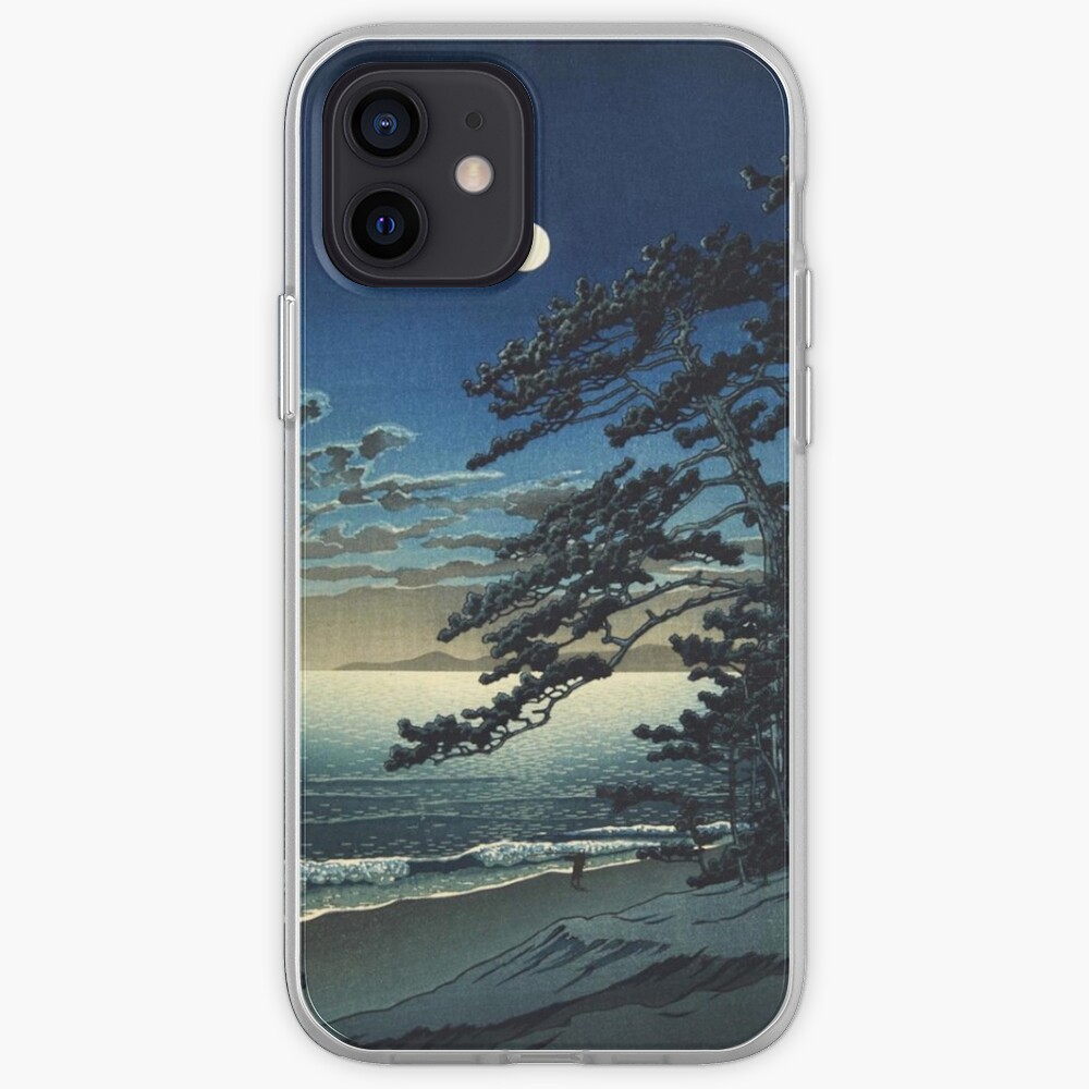 Moon over Ninomiya Beach by Kawase Hasui iPhone Case & Cover