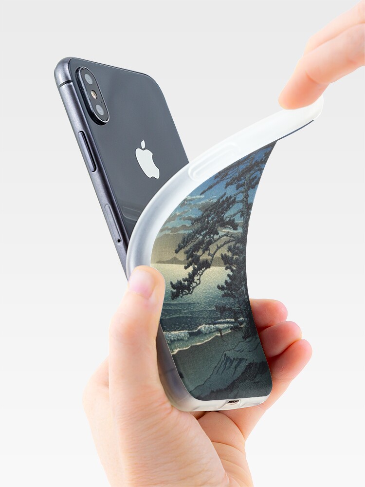 Alternate view of Moon over Ninomiya Beach by Kawase Hasui iPhone Case & Cover