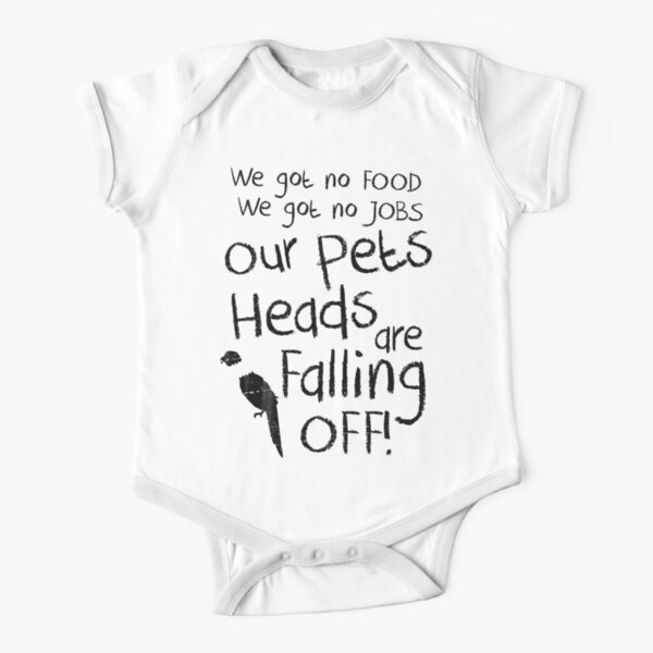 Pets Heads are Falling Off! Short Sleeve Baby One-Piece