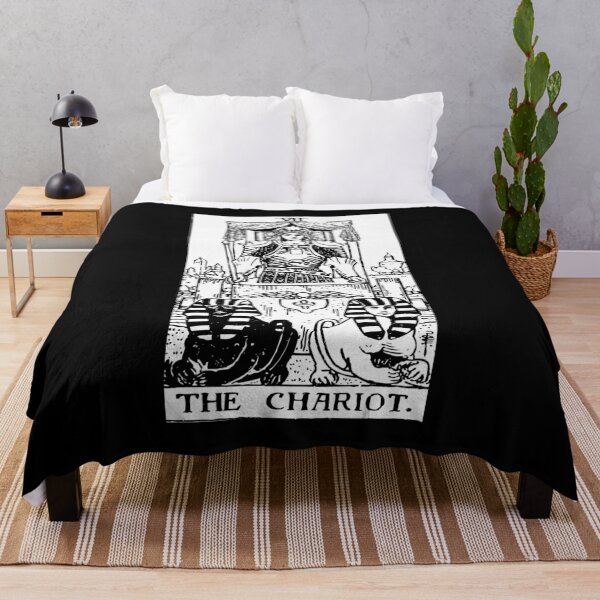 Item preview, Tarot Card : The Chariot black & white designed and sold by tarotcarddesign.