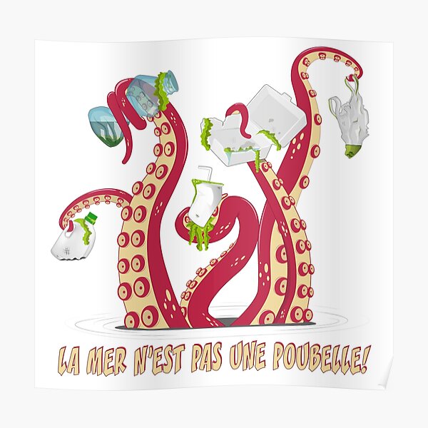 No more plastic in the sea ! Poster