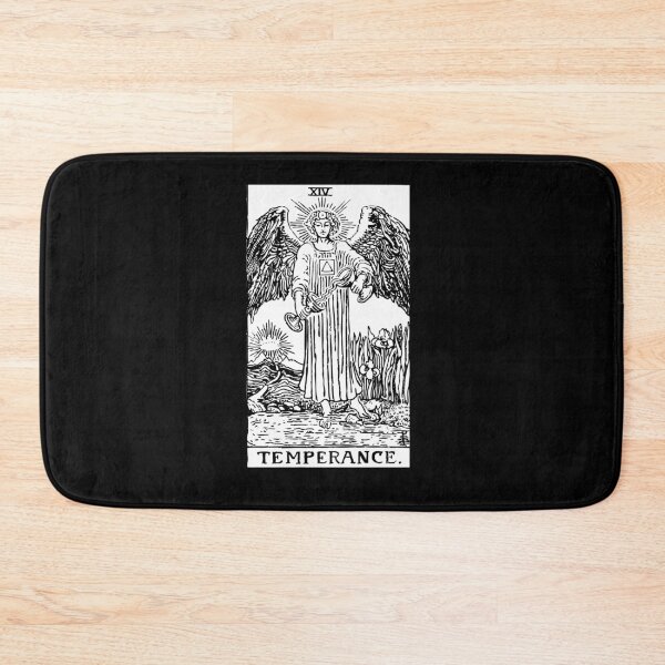 Artikelvorschau, Tarotkarte: Mäßigkeit schwarz & amp; Weiß entworfen und verkauft von tarotcarddesign.
