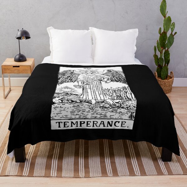 Item preview, Tarot Card : Temperance black & white designed and sold by tarotcarddesign.