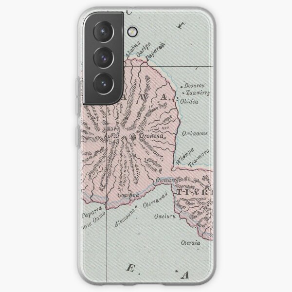 Carte vintage de Tahiti (1901) Coque souple Samsung Galaxy