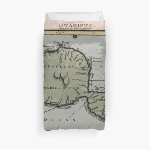 Carte ancienne de Tahiti (1800) Housse de couette