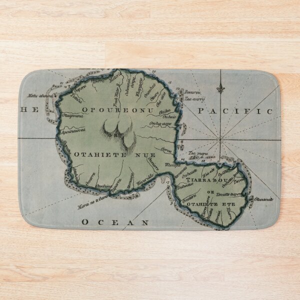 Item preview, Vintage Map of Tahiti (1800) designed and sold by BravuraMedia.