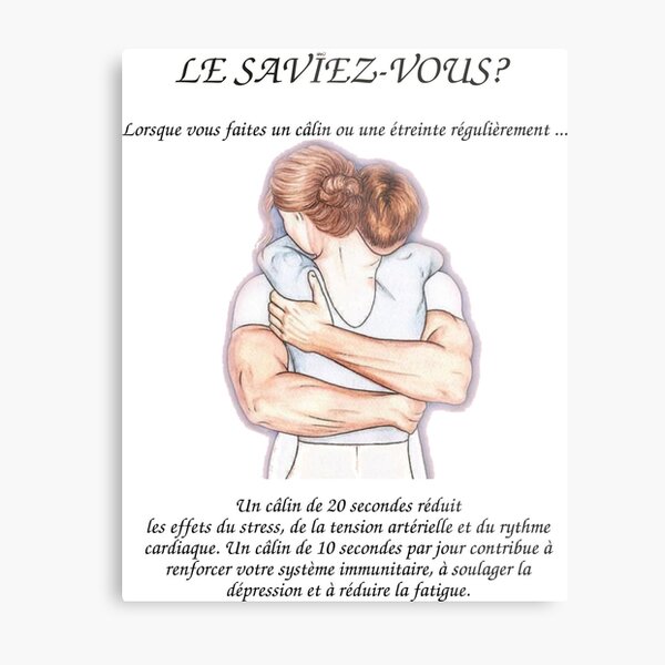 Les Bénéfices du Hug sur la santé Impression métallique