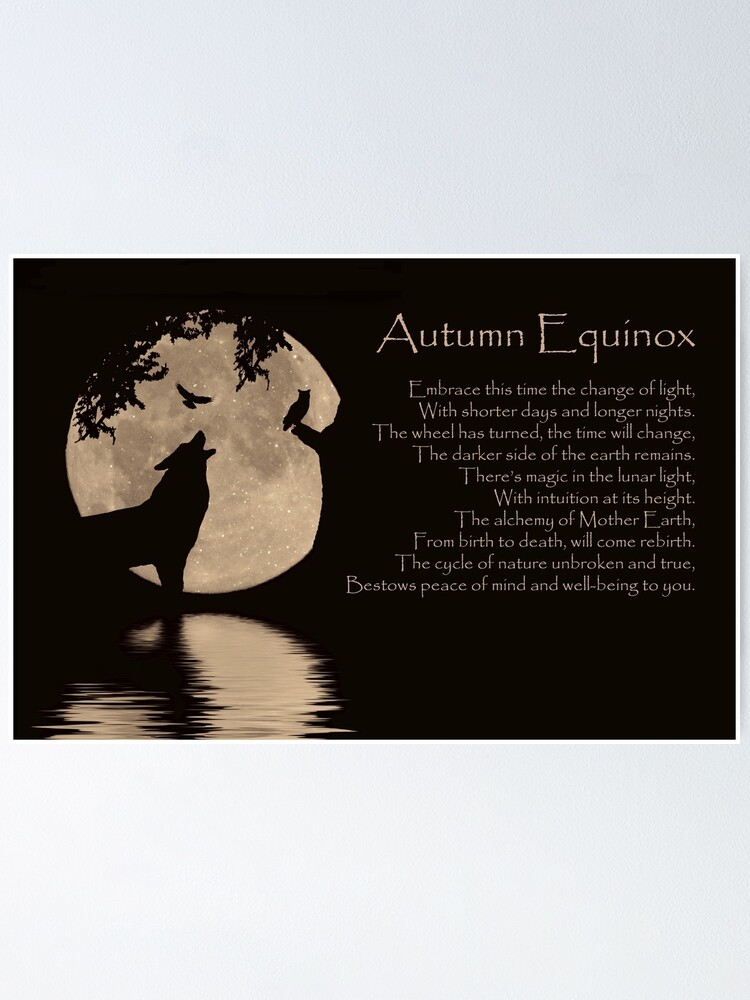 Autumn Equinox Native American Fall Equinox Blessing Wolf Owl And