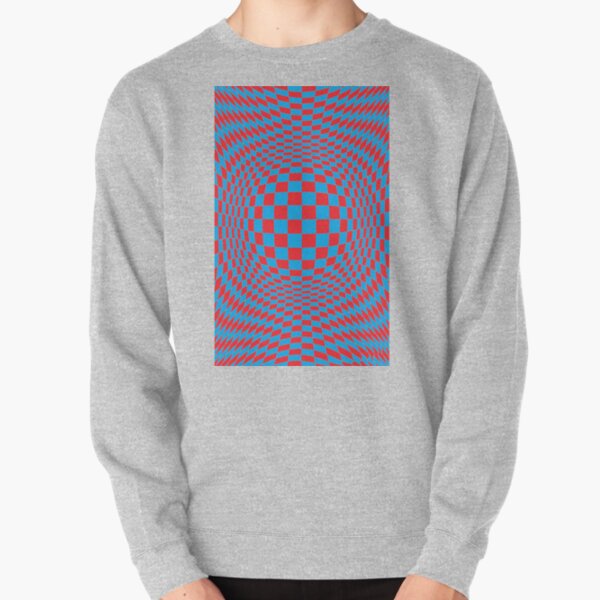#Optical #Checker #Illusion #Pattern, design, chess, abstract, grid, square, checkerboard, illusion Pullover Sweatshirt