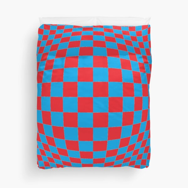 #Optical #Checker #Illusion #Pattern, design, chess, abstract, grid, square, checkerboard, illusion Duvet Cover