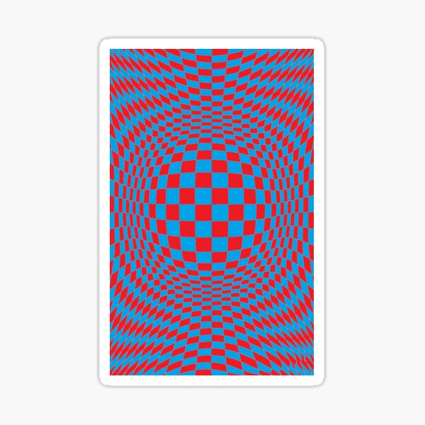 #Optical #Checker #Illusion #Pattern, design, chess, abstract, grid, square, checkerboard, illusion Sticker