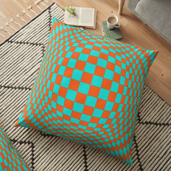 #Optical #Checker #Illusion #Pattern, design, chess, abstract, grid, square, checkerboard, illusion Floor Pillow