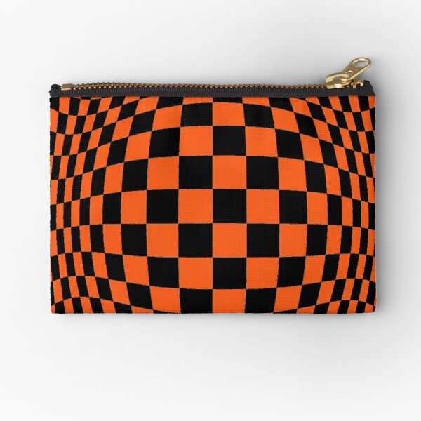 #Optical #Checker #Illusion #Pattern, design, chess, abstract, grid, square, checkerboard, illusion Zipper Pouch
