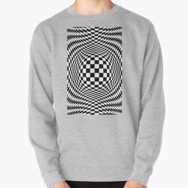 #Optical #Checker #Illusion #Pattern, design, chess, abstract, grid, square, checkerboard, illusion Pullover Sweatshirt