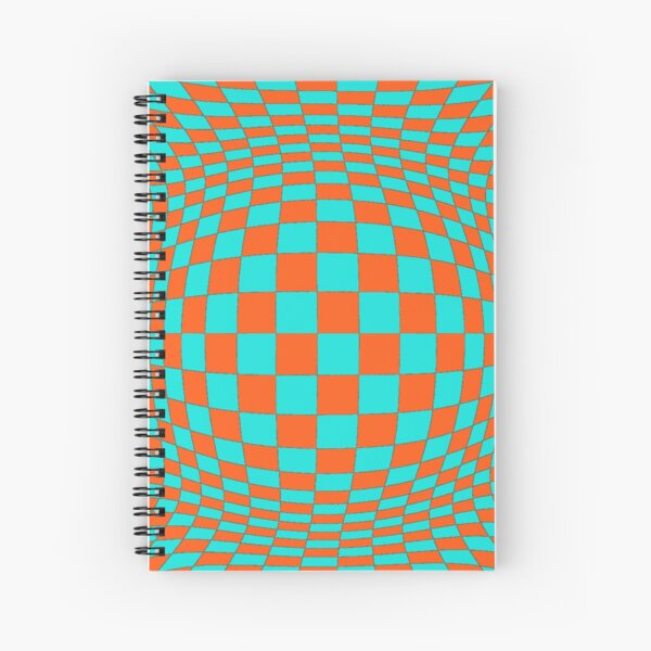 #Optical #Checker #Illusion #Pattern, design, chess, abstract, grid, square, checkerboard, illusion Spiral Notebook