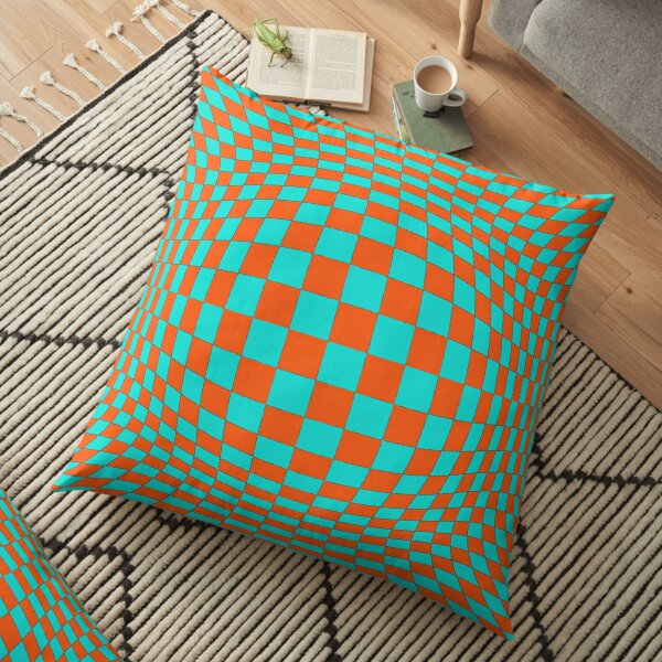 #Optical #Checker #Illusion #Pattern, design, chess, abstract, grid, square, checkerboard, illusion Floor Pillow