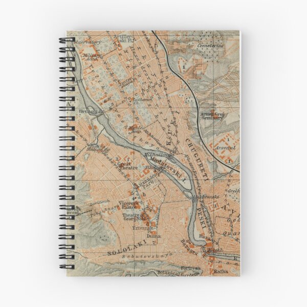 Item preview, Vintage Tbilisi Georgia Map (1914) designed and sold by BravuraMedia.
