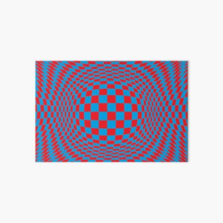 #Optical #Checker #Illusion #Pattern, design, chess, abstract, grid, square, checkerboard, illusion Art Board Print