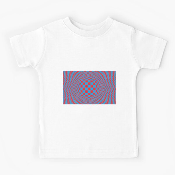 #Optical #Checker #Illusion #Pattern, design, chess, abstract, grid, square, checkerboard, illusion Kids T-Shirt
