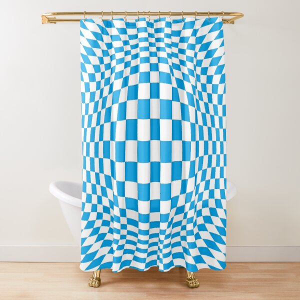 #Optical #Checker #Illusion #Pattern, design, chess, abstract, grid, square, checkerboard, illusion Shower Curtain