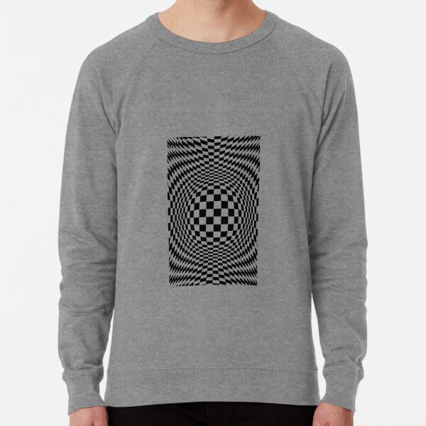#Optical #Checker #Illusion #Pattern, design, chess, abstract, grid, square, checkerboard, illusion Lightweight Sweatshirt
