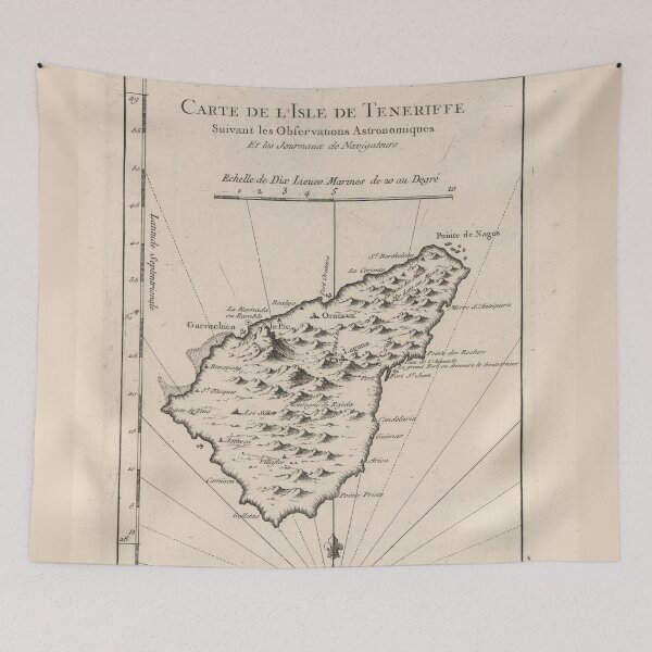 Item preview, Vintage Tenerife Island Map (1764) designed and sold by BravuraMedia.