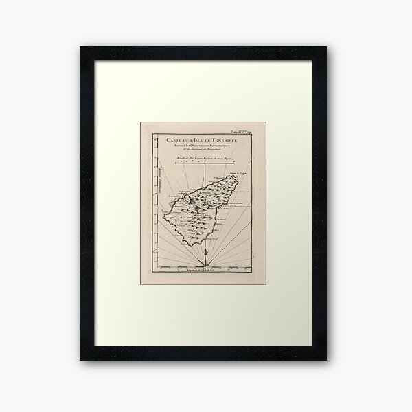 Item preview, Vintage Tenerife Island Map (1764) designed and sold by BravuraMedia.