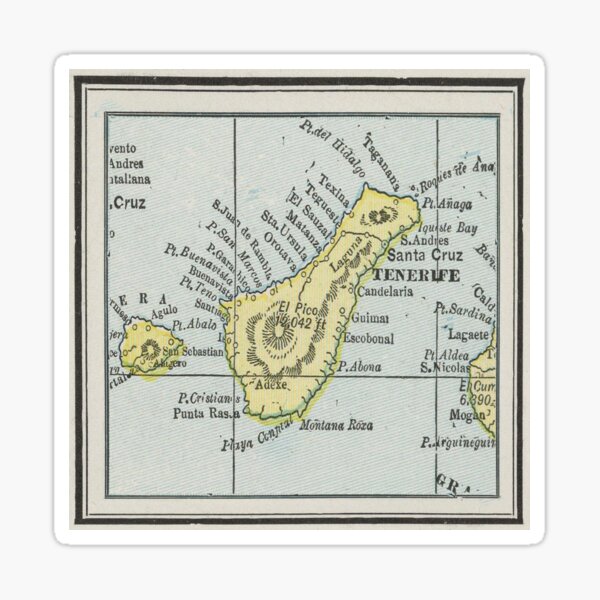 Item preview, Vintage Tenerife Island Map (1901) designed and sold by BravuraMedia.