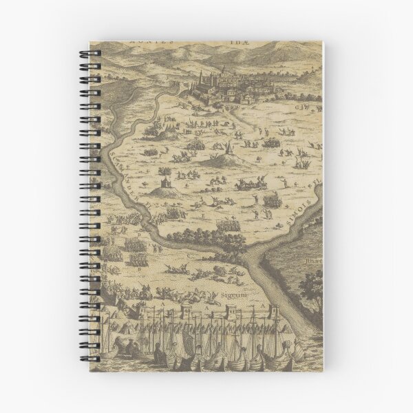 Item preview, Vintage Trojan War Battlefield Map (1716) designed and sold by BravuraMedia.