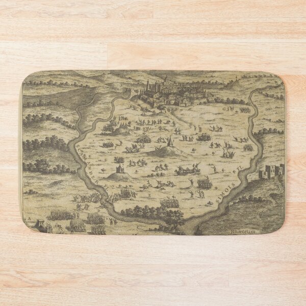 Item preview, Vintage Trojan War Battlefield Map (1716) designed and sold by BravuraMedia.