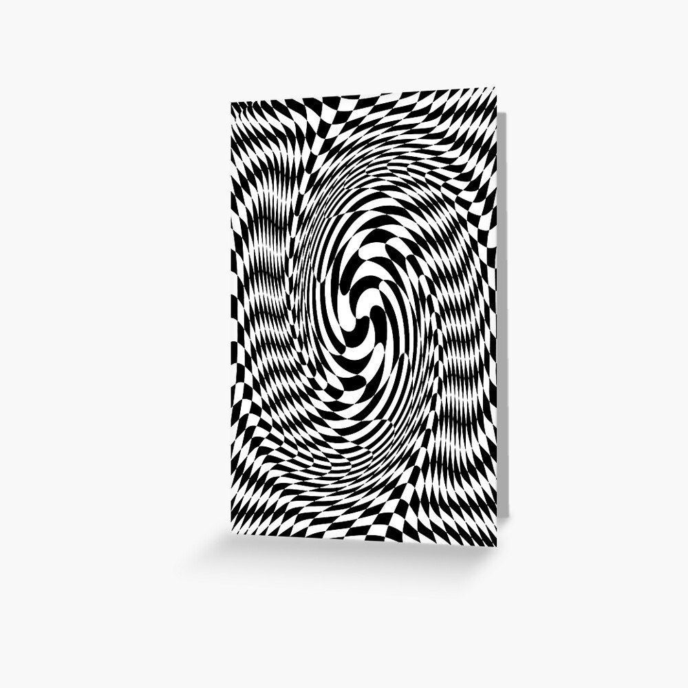 #Optical #Checker #Illusion #Pattern, design, chess, abstract, grid, square, checkerboard, illusion Greeting Card