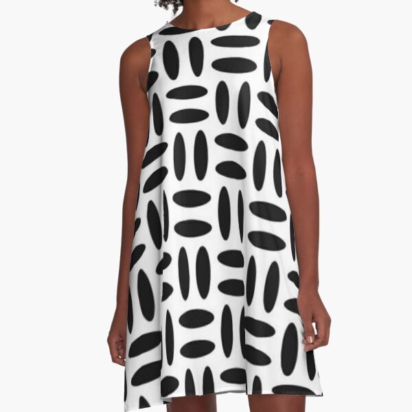 #Pattern, #design, #repeat, #textile, showy, abstract, peaky, tile A-Line Dress