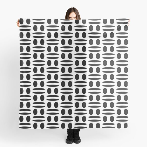 #Pattern, #design, #repeat, #textile, showy, abstract, peaky, tile, horizontal, black and white, monochrome Scarf