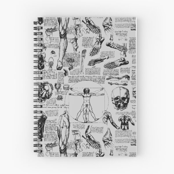 Artikelvorschau, Da Vincis Anatomie-Skizzen // Hellgrau entworfen und verkauft von TLTextiles.