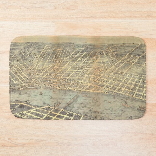 Item preview, Vintage Pictorial Map of Toledo OH (1870) designed and sold by BravuraMedia.