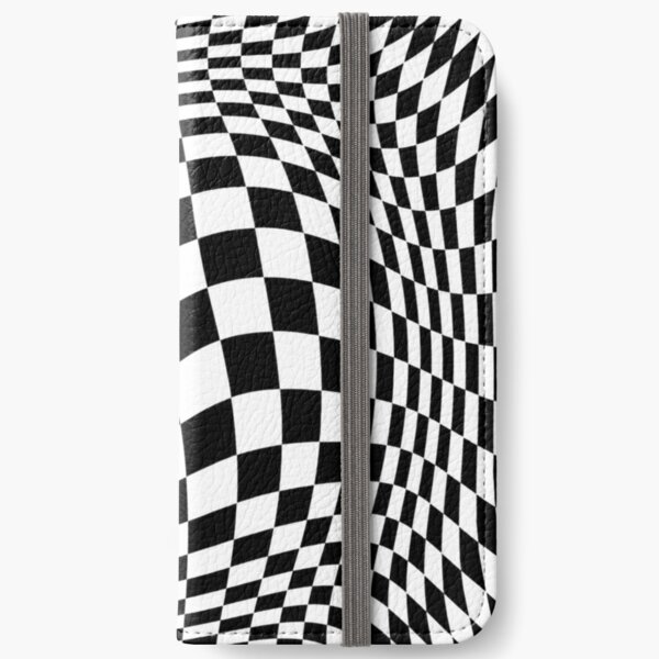 #Optical #Checker #Illusion #Pattern, design, chess, abstract, grid, square, checkerboard, illusion iPhone Wallet