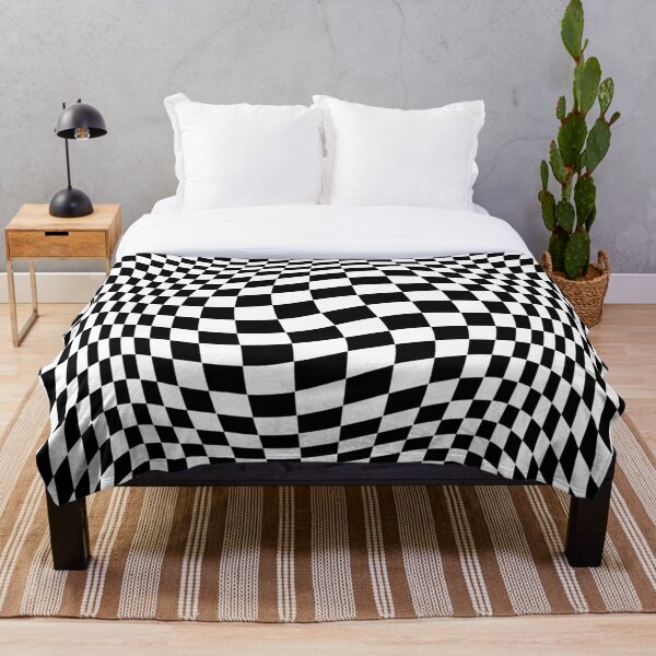 #Optical #Checker #Illusion #Pattern, design, chess, abstract, grid, square, checkerboard, illusion Throw Blanket