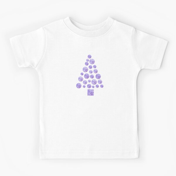 Christmas Holiday Party Tree Purple Kids T-Shirt
