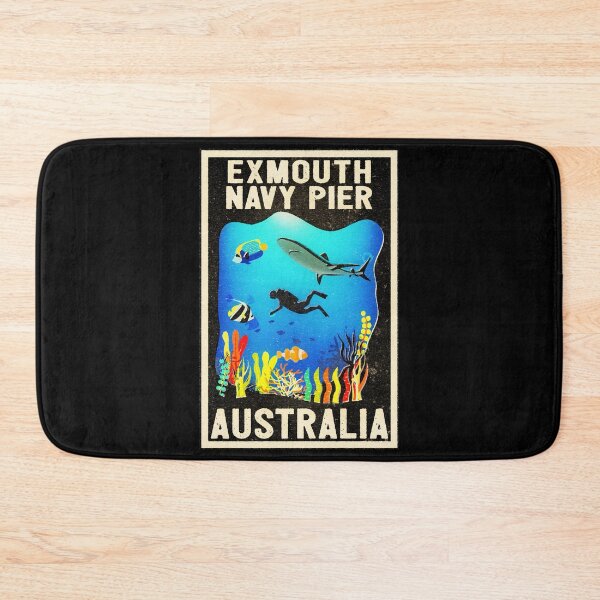 Item preview, Navy Pier Exmouth Scuba Diving Ningaloo Western Australia Vintage Style Vacation Fish Coral Reef designed and sold by Travel Time.