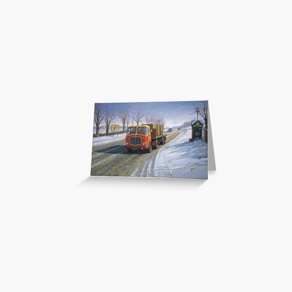 Item preview, AEC Mandator in the snow. designed and sold by Mike Jeffries Transport Artist.