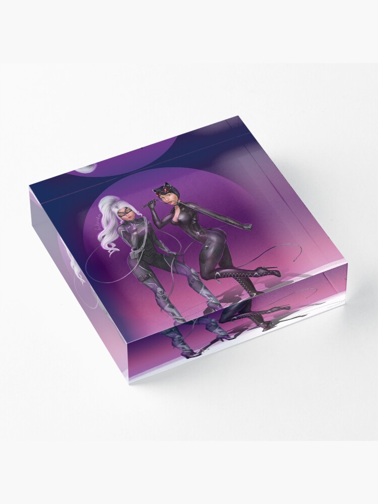 Alternate view of Cat girls Pinups Acrylic Block